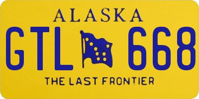 AK license plate GTL668