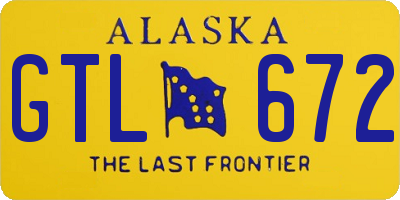 AK license plate GTL672