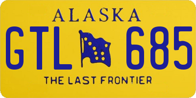 AK license plate GTL685