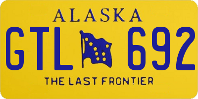 AK license plate GTL692