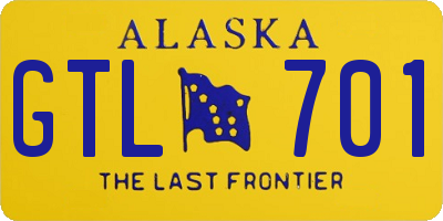AK license plate GTL701