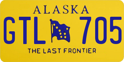 AK license plate GTL705