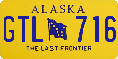 AK license plate GTL716