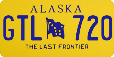 AK license plate GTL720