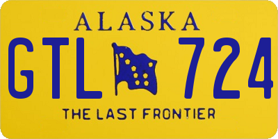 AK license plate GTL724