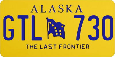 AK license plate GTL730