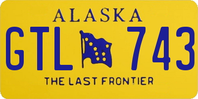 AK license plate GTL743