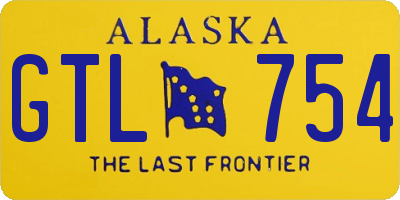 AK license plate GTL754