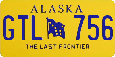 AK license plate GTL756