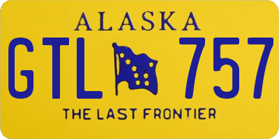 AK license plate GTL757