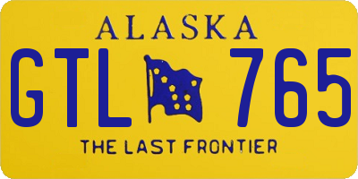 AK license plate GTL765