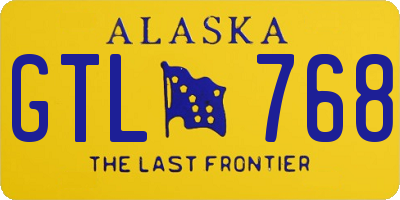 AK license plate GTL768