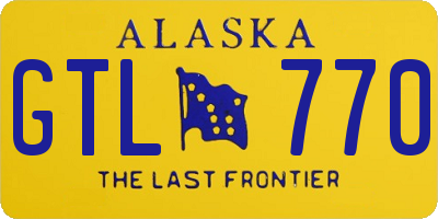 AK license plate GTL770