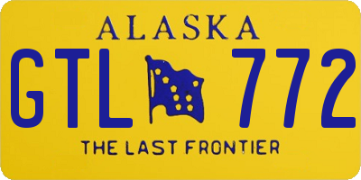 AK license plate GTL772
