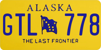 AK license plate GTL778