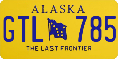 AK license plate GTL785
