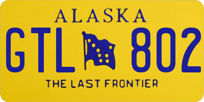 AK license plate GTL802