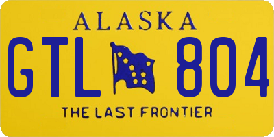 AK license plate GTL804