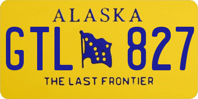 AK license plate GTL827