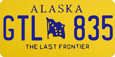 AK license plate GTL835