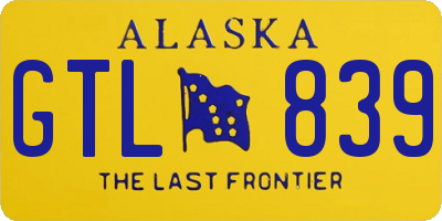 AK license plate GTL839