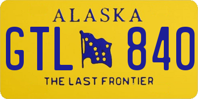 AK license plate GTL840