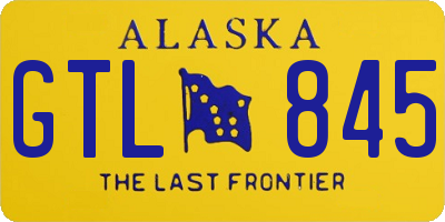 AK license plate GTL845