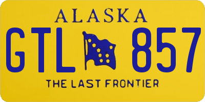 AK license plate GTL857