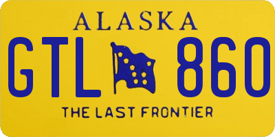 AK license plate GTL860