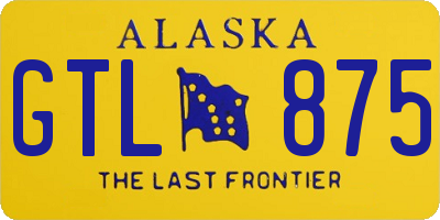 AK license plate GTL875