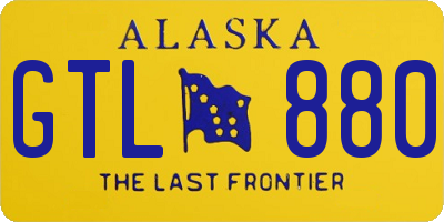 AK license plate GTL880
