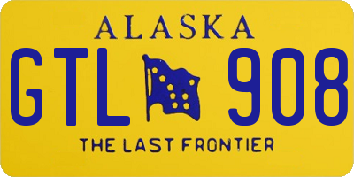 AK license plate GTL908