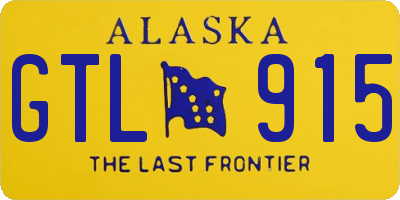 AK license plate GTL915