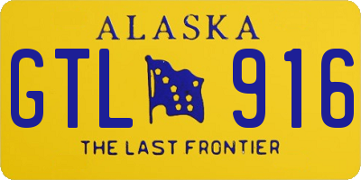 AK license plate GTL916