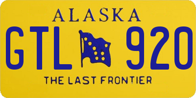 AK license plate GTL920