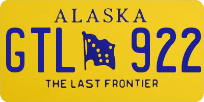 AK license plate GTL922