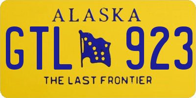 AK license plate GTL923