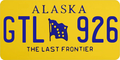 AK license plate GTL926