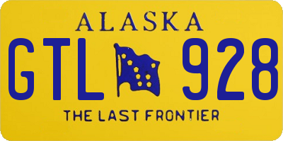 AK license plate GTL928