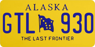 AK license plate GTL930