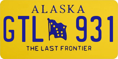 AK license plate GTL931