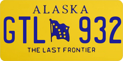 AK license plate GTL932