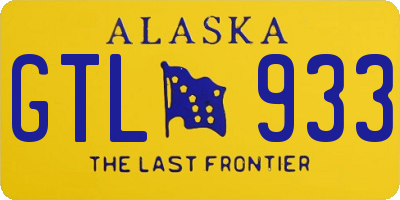 AK license plate GTL933