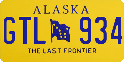 AK license plate GTL934