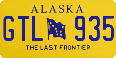 AK license plate GTL935