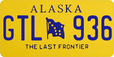 AK license plate GTL936