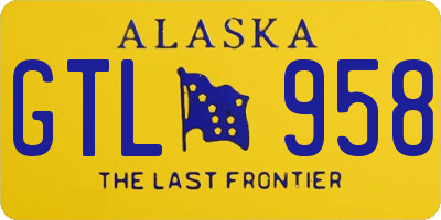 AK license plate GTL958