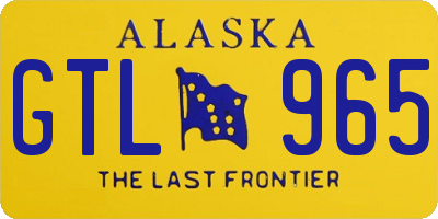 AK license plate GTL965