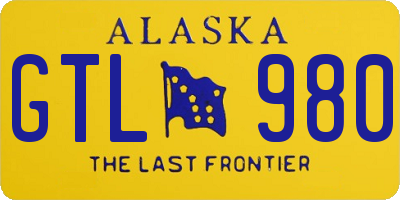 AK license plate GTL980