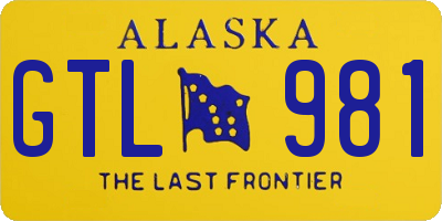 AK license plate GTL981